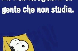 La vita insegna. È la gente che non studia.