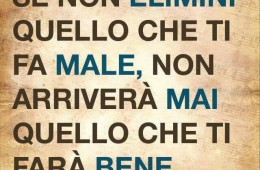 “Se non elimini quello che ti fa male non arriverà mai quello che ti farà bene.” (Susan Randal)