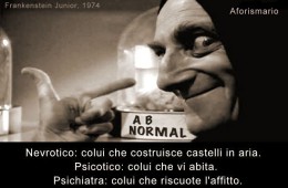 Nevrotico: colui che costruisce castelli in aria. – Psicotico: colui che vi abita. – Psichiatra: colui che riscuote l’affitto.