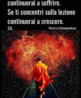 “Se ti concentri sulle ferite continuerai a soffrire. Se ti concentri sulla lezione continuerai a crescere.” (Cit.)